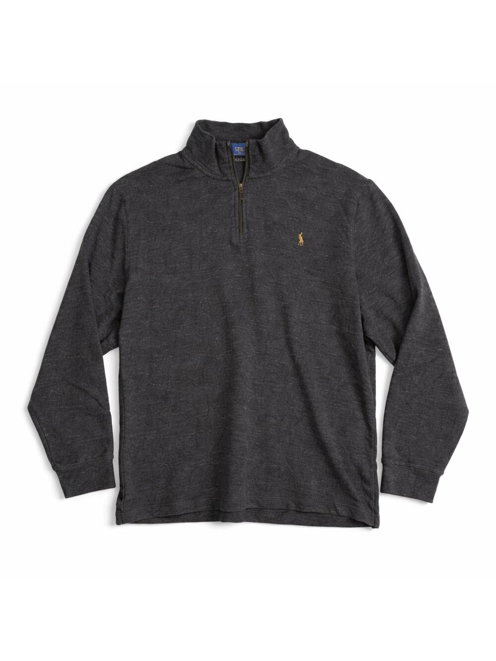 Polo Ralph Lauren Estate Rib Quarter Zip Sweater Mens XL Charcoal Gray Cotton